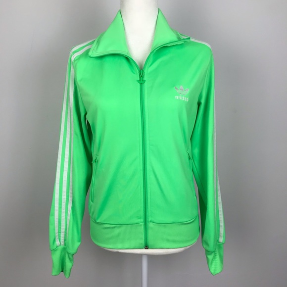lime green adidas track jacket